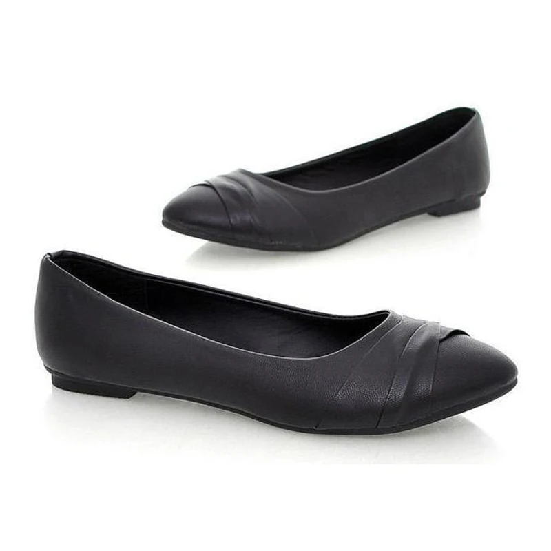 plain black ballet pumps