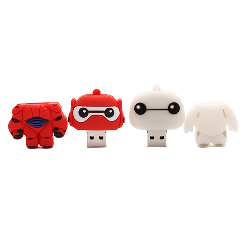 Флешка 128gb big heros Baymax memory stick usb flash drive персонализированные usb-флеш-накопитель в подарок милый прекрасный подарок для ребенка