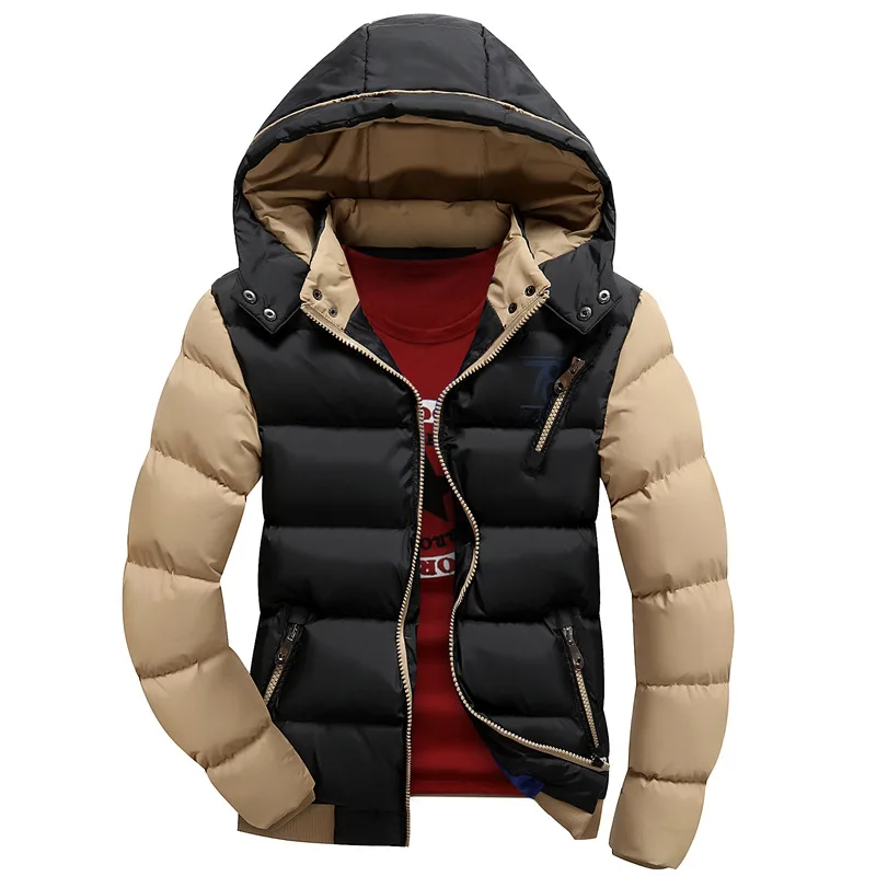 Зимняя Стильная мужская повседневная приталенная хлопковая куртка большого размера, теплое меховое пальто с капюшоном, Xs-5xl, импортные товары, мужская одежда с хлопковой подкладкой