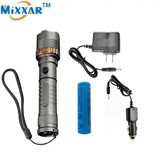zk30 4000LM Self Defense Rechargeable LED flashlight Cree XM-L T6 powerful led Tactical Torch lamps for 18650 or 3xAAA battery