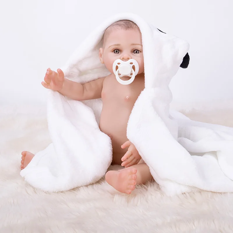 Bath Reborn, muñecos de bebé de cuerpo entero de silicona de vinilo para bebés recién nacidos, muñecas Boneca, juguetes Brinquedos para niños, regalos de cumpleaños - 3
