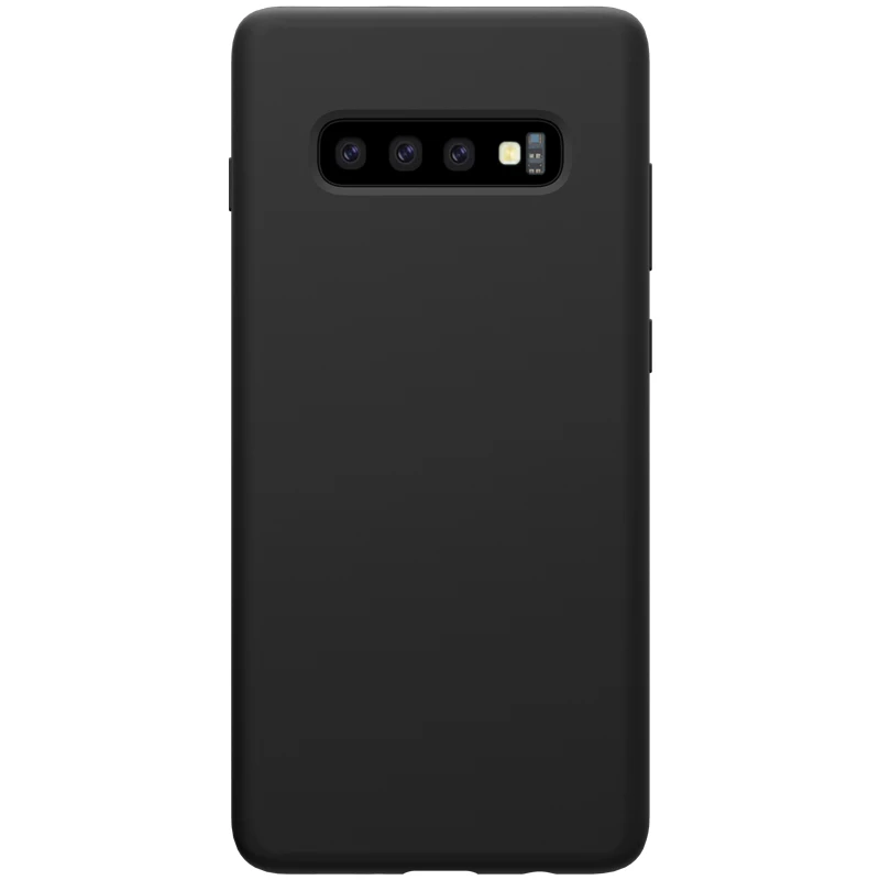 Защитный чехол Nillkin Flex Pure для samsung Galaxy S10 Plus, тонкий мягкий жидкий силиконовый резиновый противоударный чехол для телефона Galaxy S10 S10e, чехол - Цвет: black