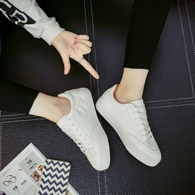2017 Spring Autumn Shoes For Women Comfortably Lace-up Flats Shoes Women's Fashion Casual Shoes Girls Student Winter shoes 14