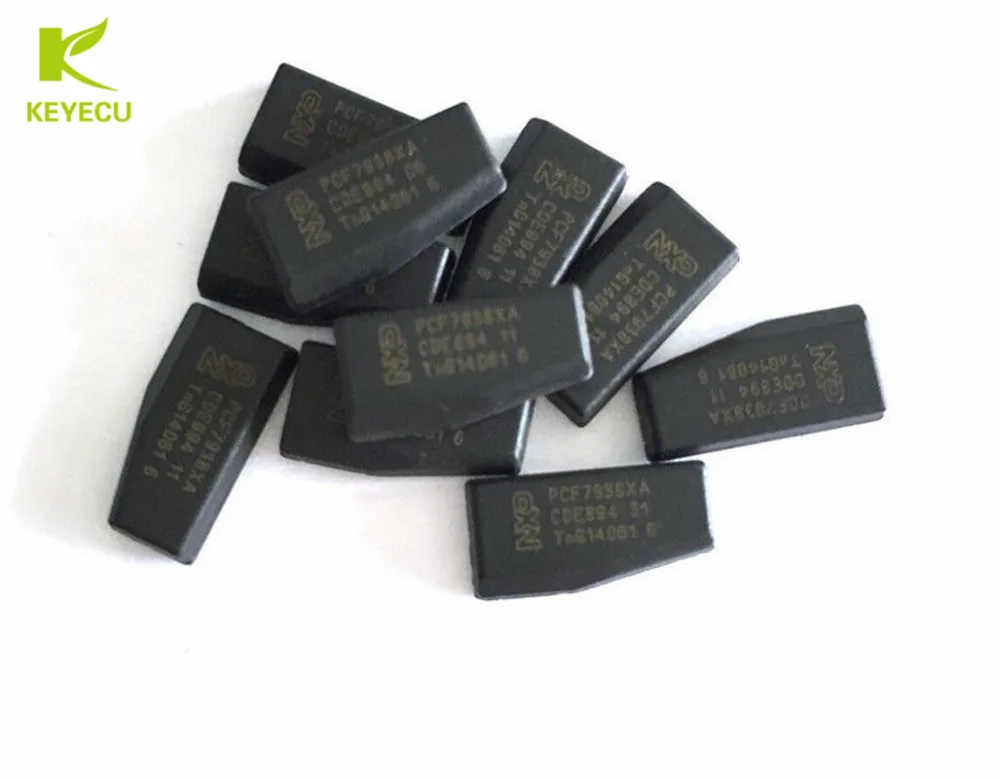 KEYECU 10PCS LOT Replacement New Car Key Chips Transponder PCF7938XA 
