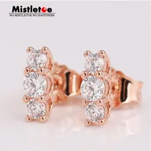 925 пробы серебряные сверкающие элегантные серьги Mistletoe, европейские ювелирные изделия