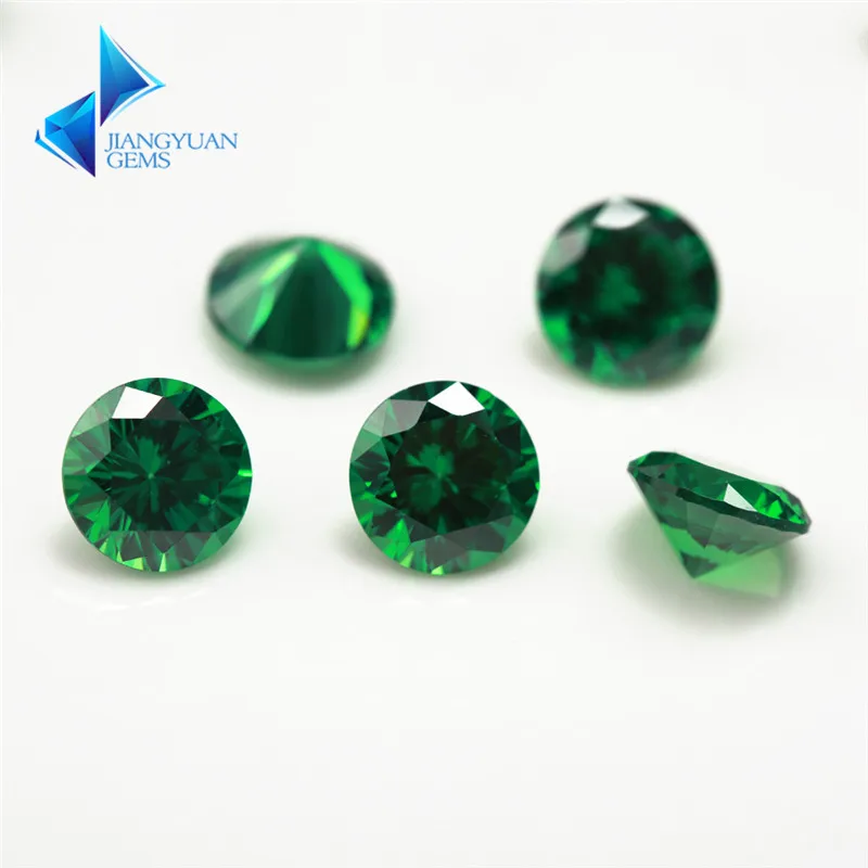 Brillantschliff synthetischer Edelstein. 5 CZ grün-dunkel 3,0 mm Cubic Zirkonia Brillantschliff synthetischer Edelstein. 5 CZ grün-dunkel 3,0 mm Cubic Zirkonia