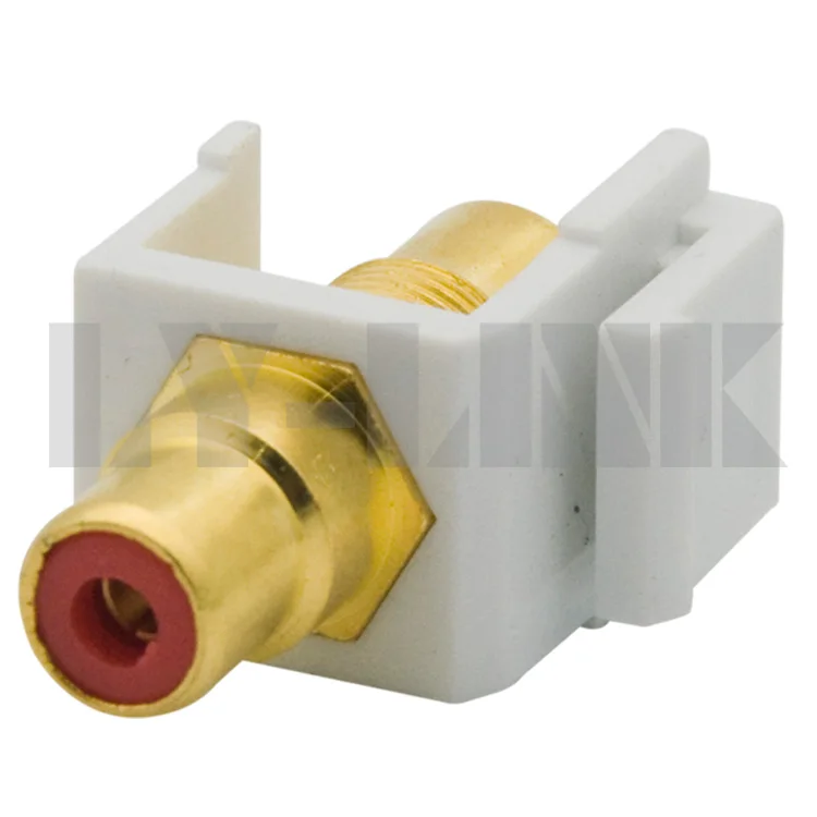 

keystone RCA connector with red color
