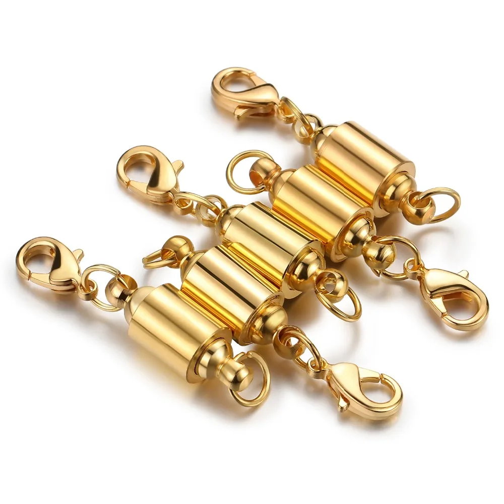 

Magnetic Lobster Clasps Magic Magnetic Clever Clasp Converter Connector Built-in Safety Magnetic Lock with Lobster Clasp 5 Pcs