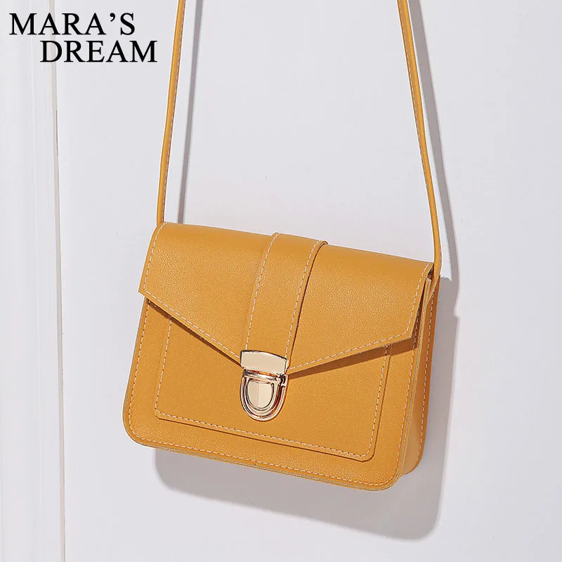 Mara's Dream, модные маленькие сумки через плечо для женщин, искусственная кожа, сумка через плечо для девушек, Желтая Женская сумочка для телефона