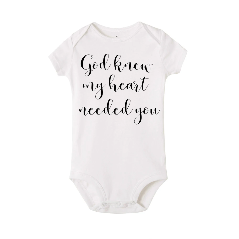 Новый Повседневный комбинезон для новорожденных с надписью God знал My Heart Need You