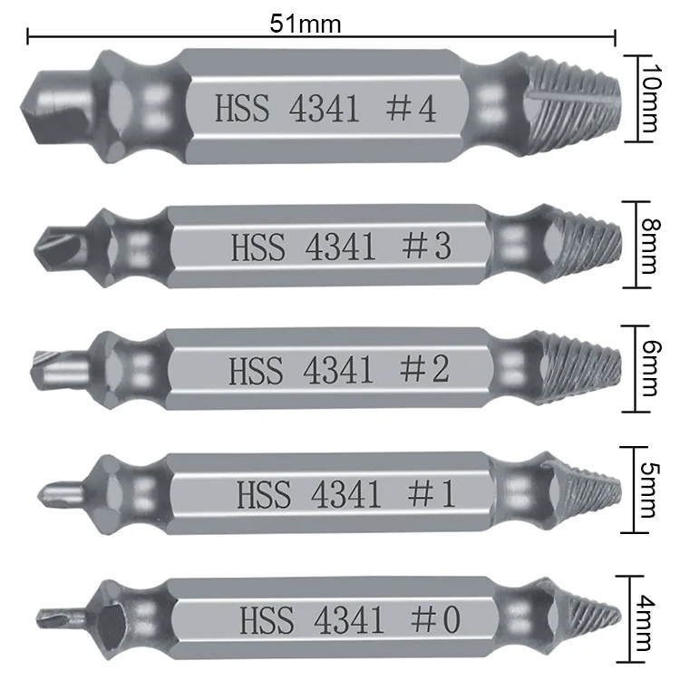 5 шт. материал поврежденный Винт экстрактор сверла руководство набор сломанной скорости легко из болт шпилька полосатый инструмент для удаления винта