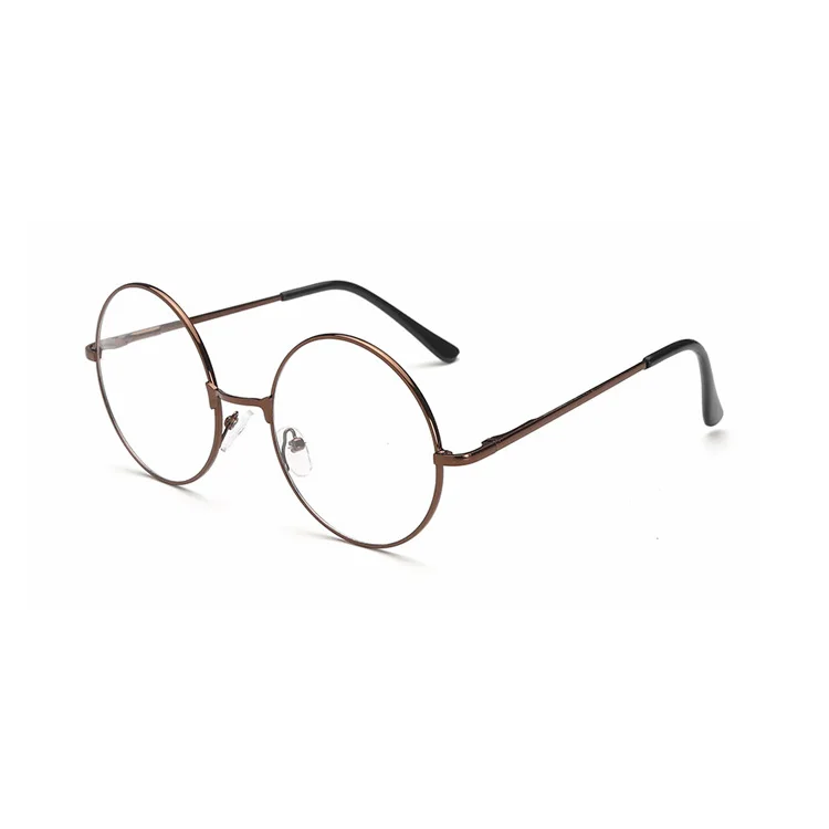 GLAUSA ретро круглые очки для близорукости женские и мужские металлические прозрачные линзы короткие очки для коррекции зрения очки градусов-1,0-1,5-2,0-2,5-3,0-3,5-4,0 - Цвет оправы: bronze myopia200