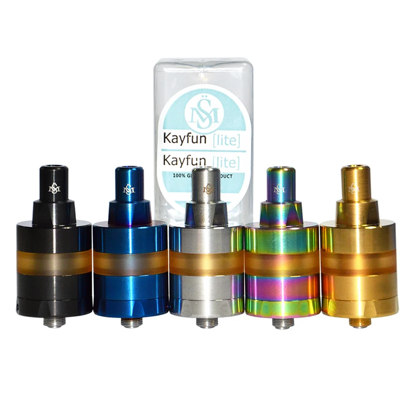 

20190 NEWEST KF KAYFUN LITE RTA 304ss 22MM 2ML intake air adjustable 0-1.8MM Bottom refueling vs kayfun prime Nite DLC RTA KF v6