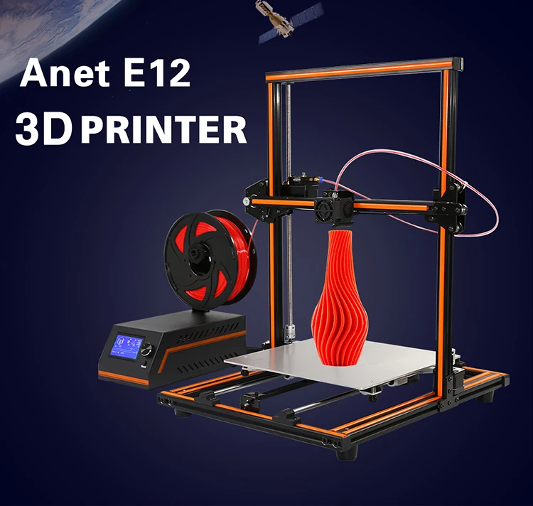 Прямая с фабрики Anet A8 A6 E10 E12 обновление Prusa I3 автоматическое выравнивание 3d принтер ЖК-экран DIY 3 D принтер с бесплатной нитью