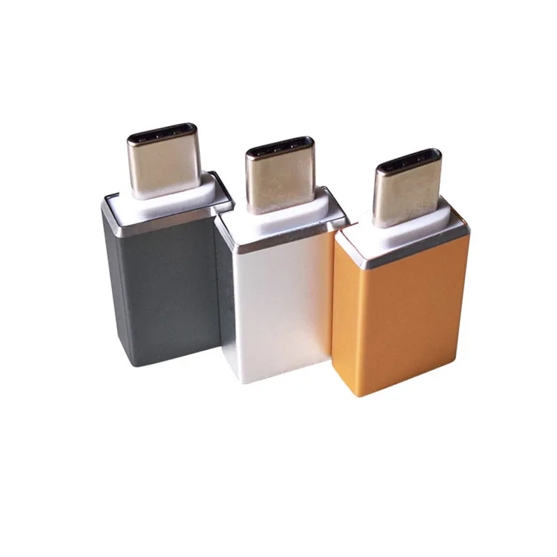 

basix Type C Adapter USB 3.0 Male to USB Female Converter For Huawei P9 P10 Aluminum Type-C OTG Adapter For MACBOOK