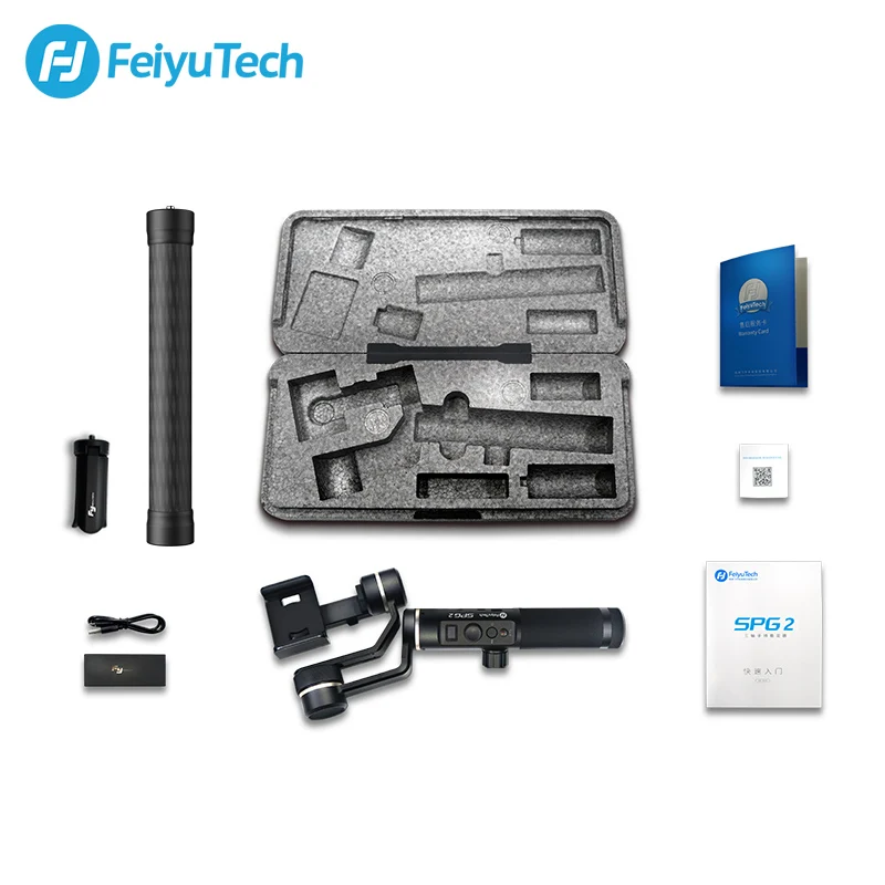 US $304.71 FeiyuTech SPG2 Set 3Axis Handheld Gimbal Stabilizer For Smartphone IPhone X 8 7 OPPO Samsung ViVO Phones With Pole And Tripod