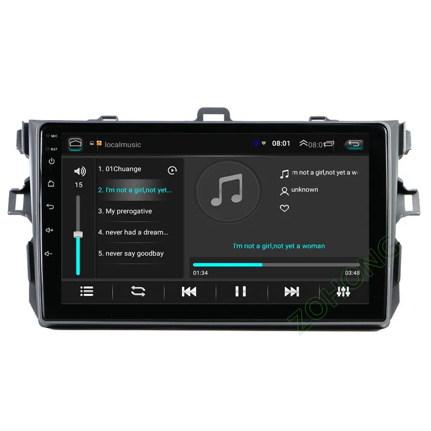 Perfect 4G 2+32Gb 2.5D Android car multimedia player for Toyota Corolla 2007 2008 2009 2010 2011 CAR gps navigation autoradio recorder 3