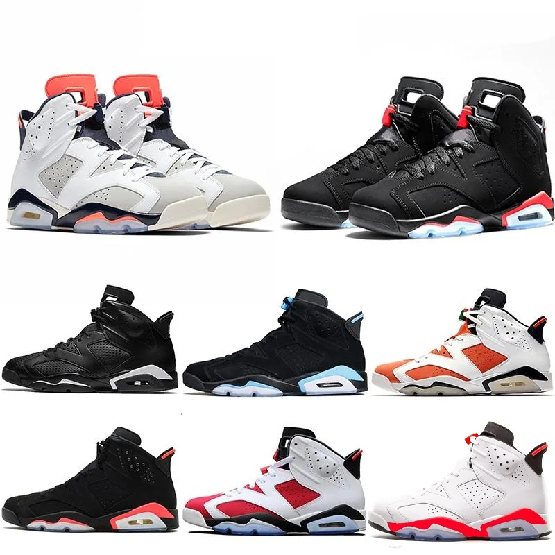 

New Bred Men 6 6s Basketball Shoes Tinker UNC Black Cat White Infrared Red Carmine Toro Mens Designer Trainer Sport Sneaker Size