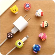 

10 pcs cartoon figure USB Data Cable Line Protector Anti Breaking Protective Sleeve For Charging Cable Earphone Line free ship