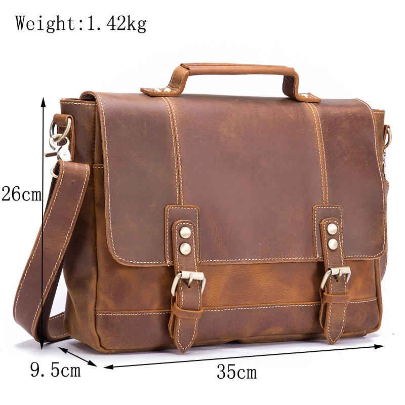 الرجال حقيبة أكياس 100% جلد طبيعي الأعمال الذكور حقائب الكتف رسول CrossBody خمر رجل السفر محمول حمل حقيبة