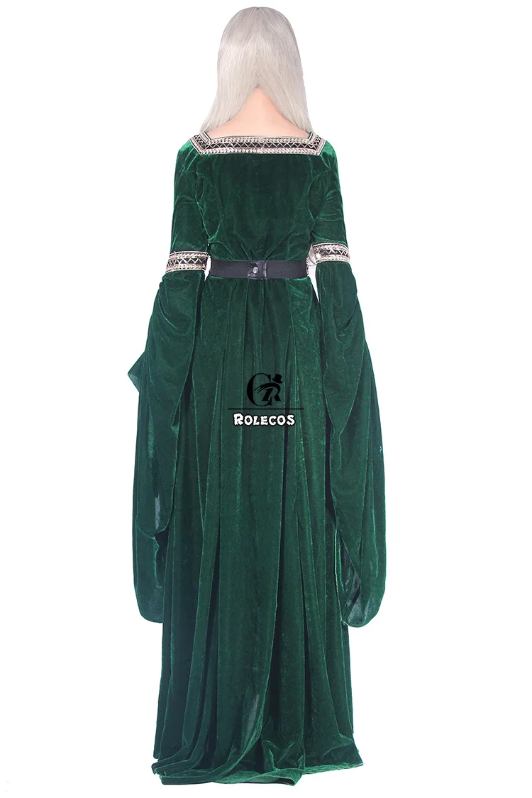 ROLECOS Фланелевое платье лолиты Ренессанс викторианское платье Женский костюм на Хэллоуин Ретро винтажное платье с длинным рукавом Одежда для вечеринок