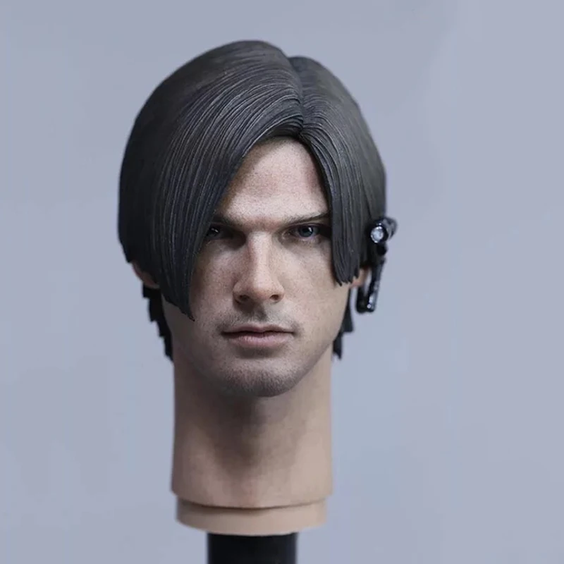 

1/6 Resident Evil Leon Head with Earphone for 12'' Figures Bodies