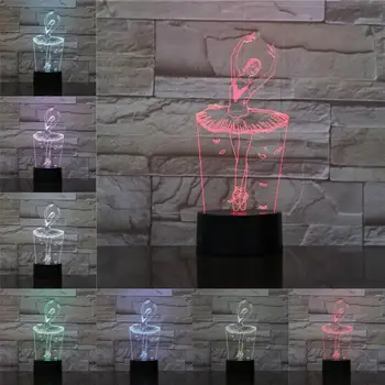 

Beauty Ballet Dancer 3D USB Lamp Kids Lover Friends Gifts Home Lighting Decors Color Changing Remote Touch Lava Lamparas