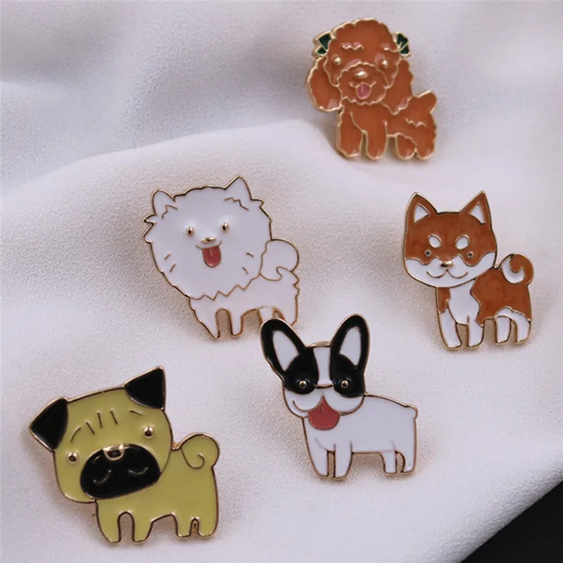 Buy Dog Brooches Pins Pendant Badge Decorated Pins Jewelry Cartoon Cute Animal