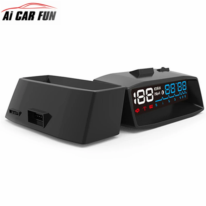 

2017 Newest 4F Car OBD2 II HUD KM/h MPH Overspeed Warning Windshield Projector Alarm System Head Up Display