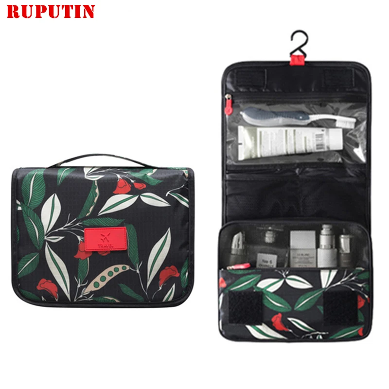 

RUPUTIN Travel Hanging Cosmetic Bag Portable Cosmetic Make Up Bag Beautician Toiletry Bag Waterproof Folding Organizer Wash Bags