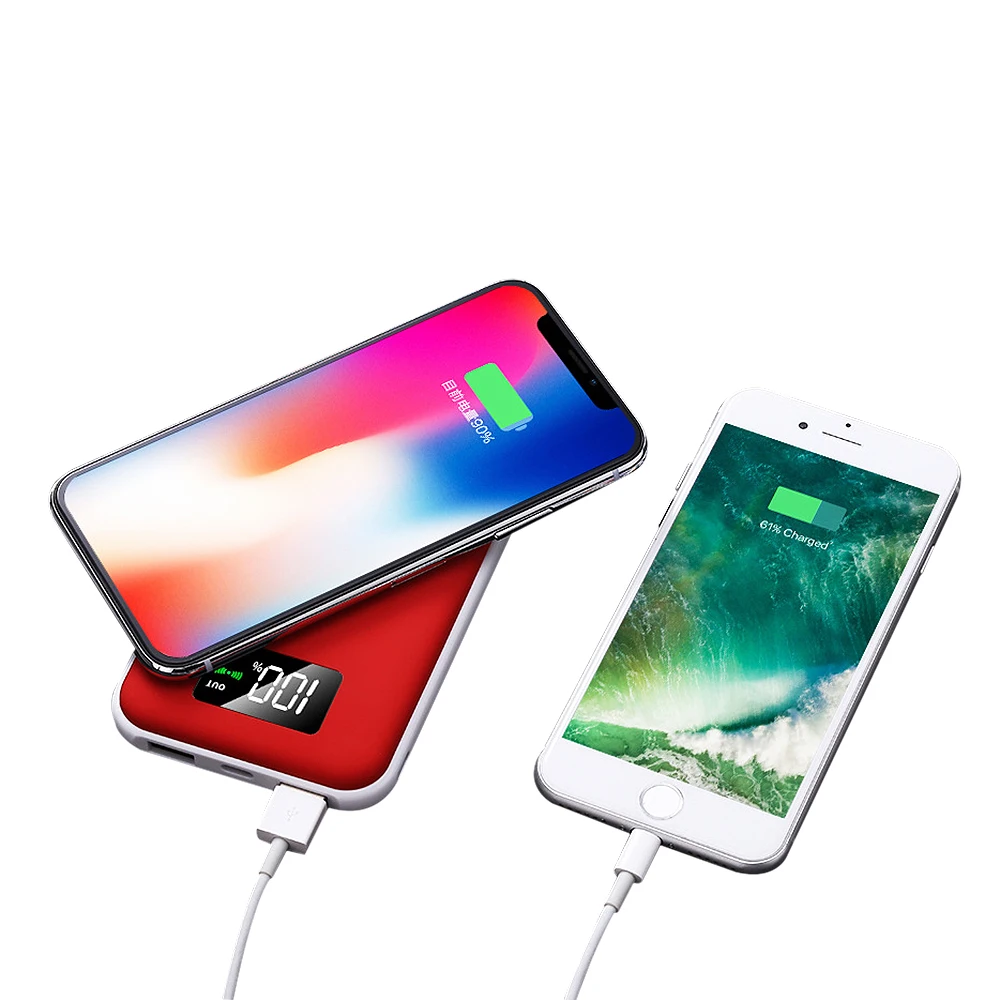 10000mAh Qi Wireless Charger Power Bank with LED Digital Display Dual USB External Battery Powerbank for iphone X Samsung Xiaomi 10000mAh Qi Wireless Charger Power Bank with LED Digital Display Dual USB External Battery Powerbank for iphone X Samsung Xiaomi