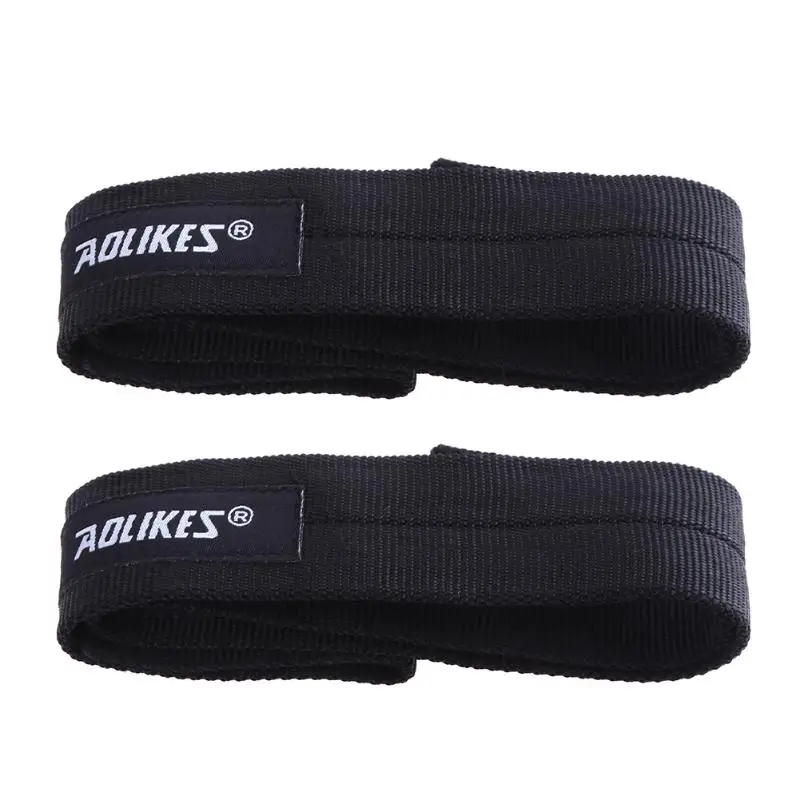 Aolikes 1 زوج الاثقال ناحية سادة شريط دعم المعصم التفاف الأشرطة قفازات gym بار crossfit رفع سادة تدريب لياقة