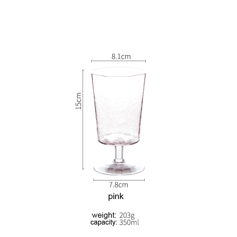 Wine Glass pink Креативный бокал для вина розовый зеленый восьмиугольный стеклянный Кубок для шампанского бокалы Питьевая домашняя чашка для воды Свадебные стеклянные чашки Посуда для напитков - Цвет: Wine Glass pink