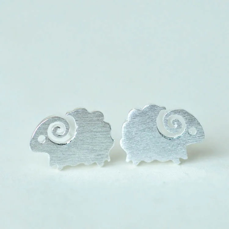 

925 sterling silver stud earring 100% authentic silver goat jewelry cheap stud earing for lady high quality luxury wedding gift