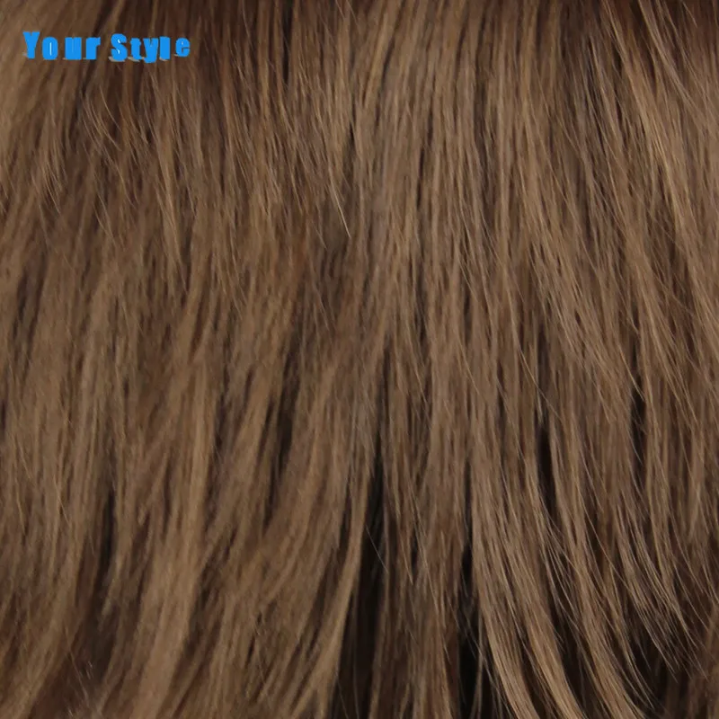 Парик в вашем стиле короткий вьющийся коричневый парик из синтетических