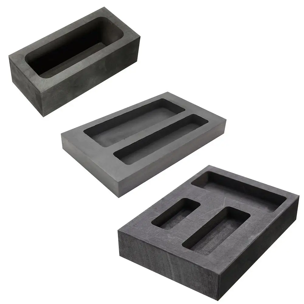 Graphite ingot to cast various weight of gold coins