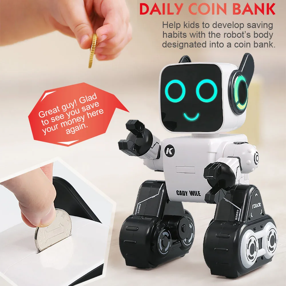

New boy&girl smart electric robot RC Remote Control Interactive Sing Dance Robot Coin Bank with sound RC Ball kid gift boy toy