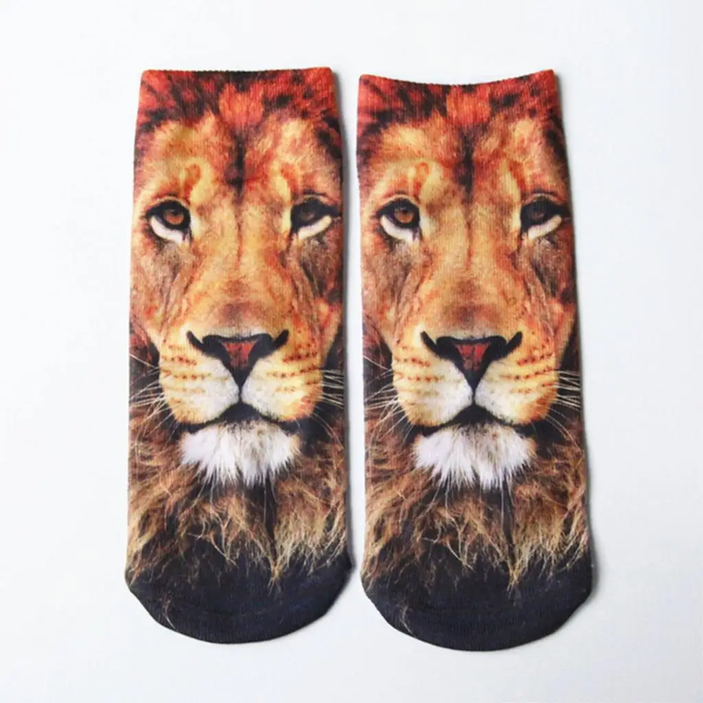 2016 Newest 3D Prints Socks Fashion Tiger Pandon Art Picture Women Socks Colorful Cotton Socks Women