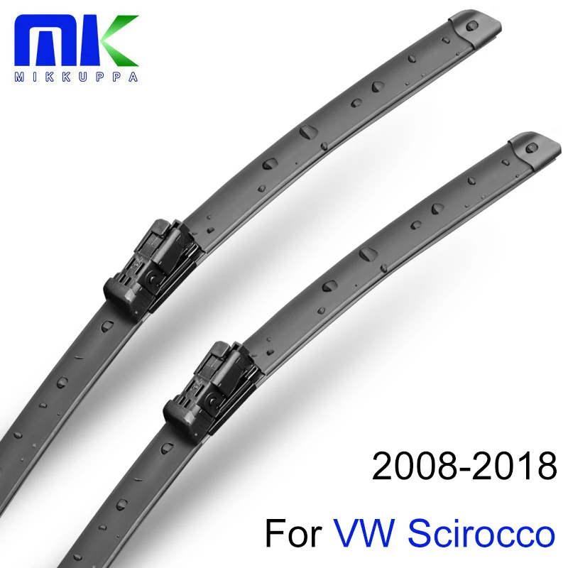 

Mikkuppa Front And Rear Wiper Arm And Blades For VW Scirocco 2008-2018 Windscreen Natural Rubber Car Auto Accessories