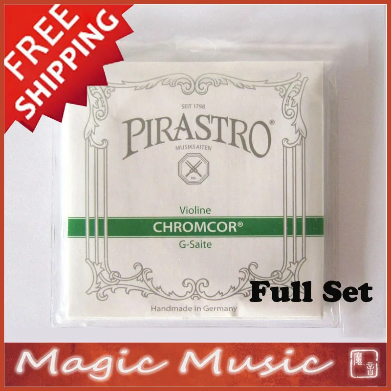 

Free shipping! Pirastro Chromcor Violin Strings Set Ball End Size 4/4 made in Germany, Full Set 319020