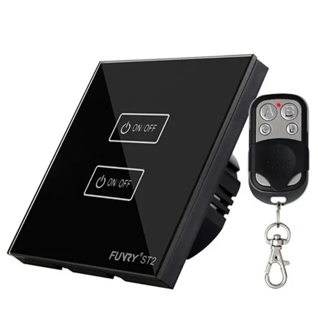 

EU/UK Standard remote control switch 1 gang 1 way, rf 433mhz remote control touch switch 220v, touch switch eu for light