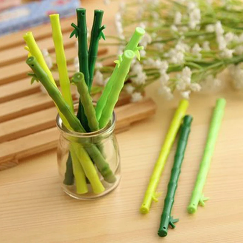 

Color Random Creative Bamboo Marker Plastic Gel Pen Cute Kawaii School Supplies Student Writing Gift Pens For Kids
