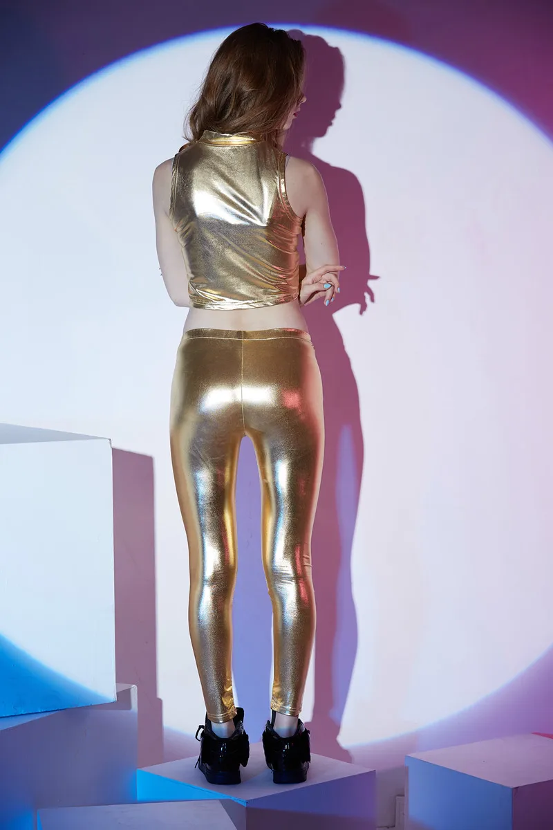 Для женщин Фитнес золото Легинсы эластичные удобные длинные штаны хип-хоп Для женщин облегающие брюки дышащие леггинсы бодибилдинг одежда