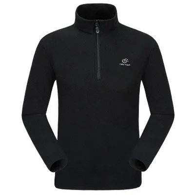Tectop новая брендовая зимняя флисовая походная куртка для мужчин и женщин, теплое ветрозащитное пальто для треккинга, лыжная уличная спортивная куртка, AM056 - Цвет: men black
