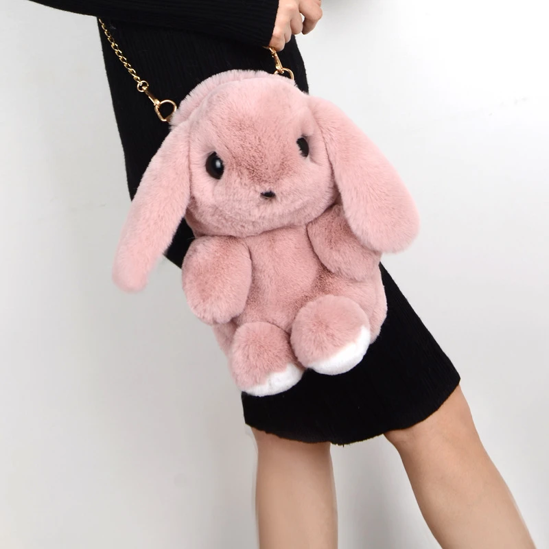 Leather Backpack Happy Rabbits Travel Shoulder Bag For Women Ladies Girls 