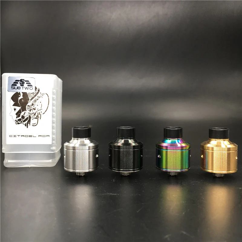 

SUB TWO Hadaly Citadel RDA Atomizers With 510 Mod 22MM Diameter Wide Bore Drip Tip Electronic Cigarette Huge Vapor Atomizers