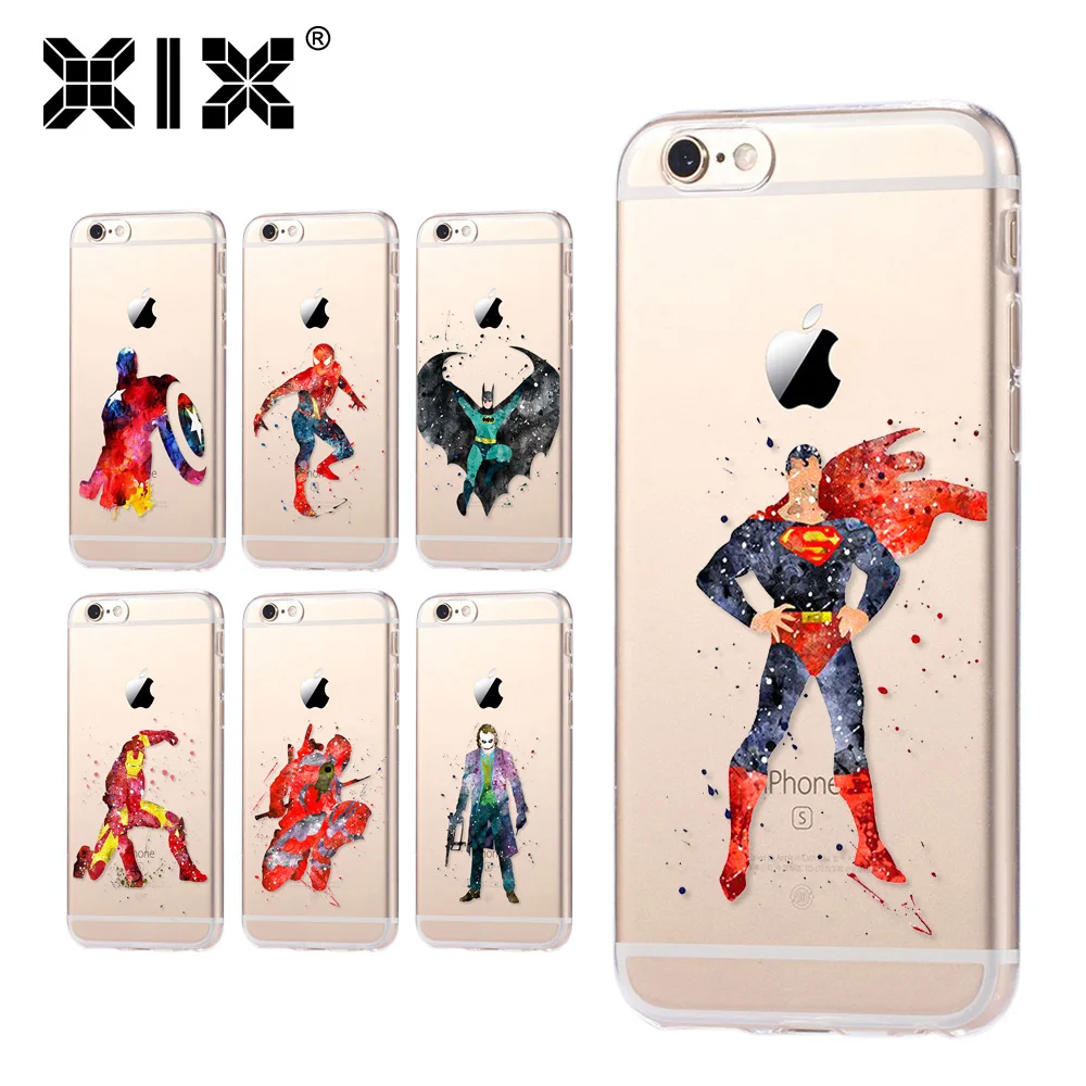 

For Funda iPhone 5S Case Marvel Heroes for Cover iPhone 6S Case Soft Transparent TPU for iPhone 5 Case 6 6S 7 8 Plus X XS Max XR