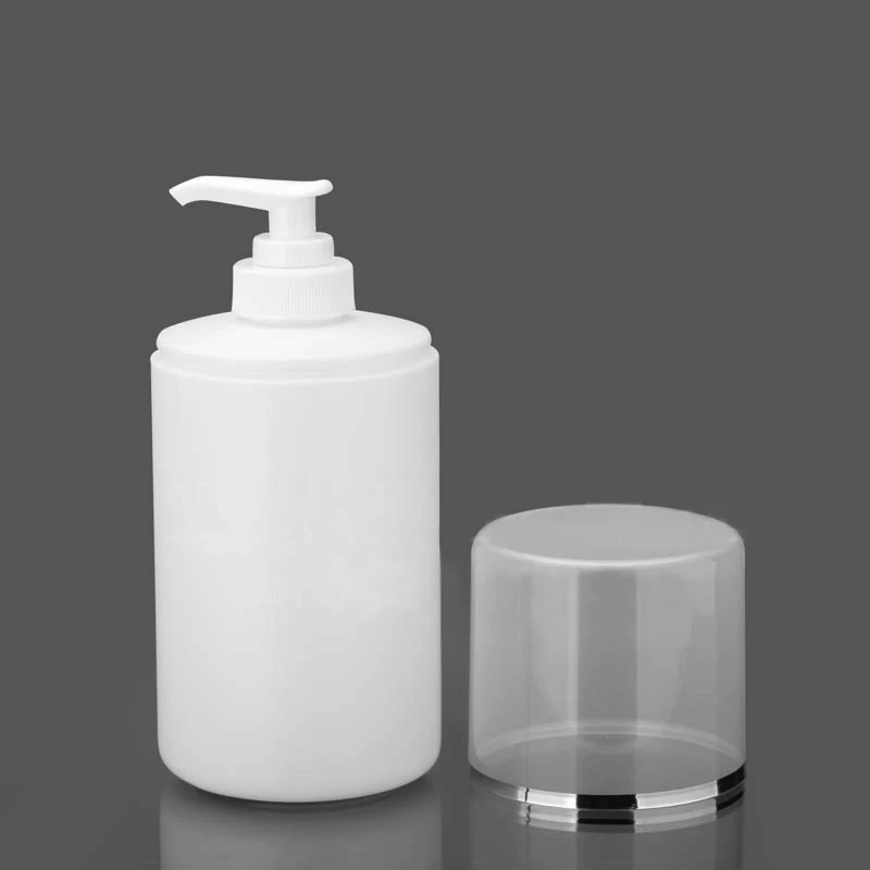 10 шт. 500 мл пустой белый цилиндрической формы шампунь пластиковых бутылок помпа для лосьона PE Косметический контейнер лосьон пластиковые бутылки