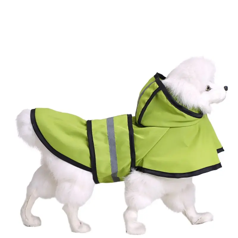 Водонепроницаемый дождевик для собак и щенков, водонепроницаемая толстовка с капюшоном, весенне-летняя одежда, светоотражающая куртка