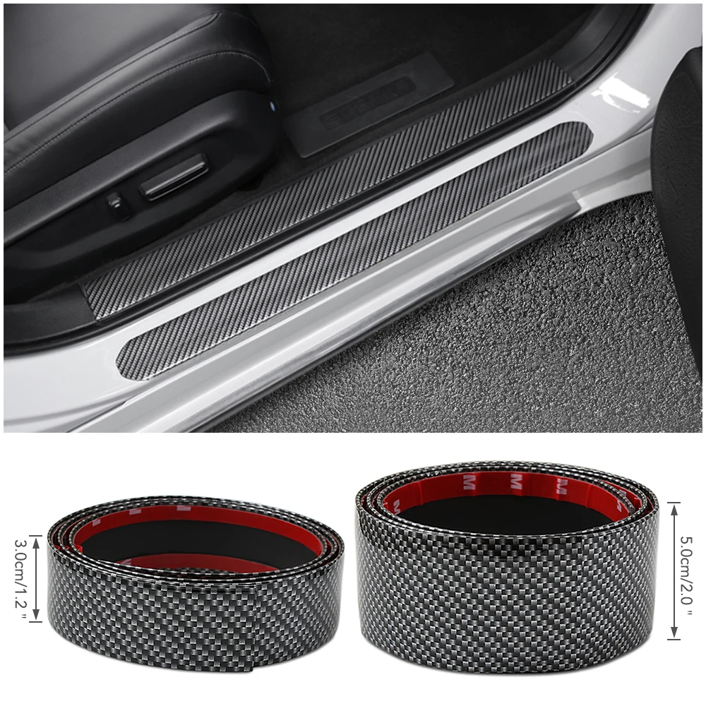 Carbon Fiber Rubber Soft Black Bumper Strip DIY Door Sill Protector Edge Guard For Mitsubishi Car Styling Accessories | Автомобили и